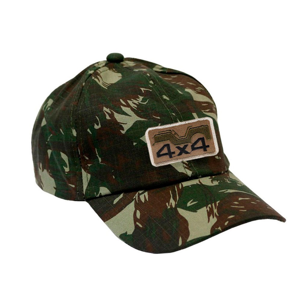 Boné Militar Rip Stop com Patch Aplicada Jeep 4X4 | Camuflada Exército Brasileiro - Atack