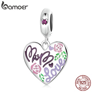 Bamoer Pingente Charmoso De Prata 925 Com De Coração BSC594