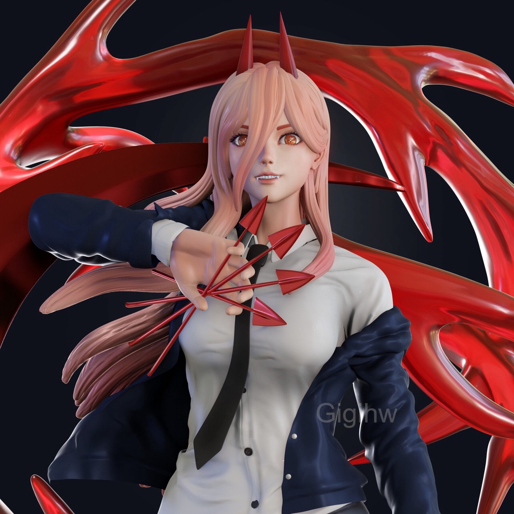 Power Chainsaw Man Figure Estátua Shopee Brasil