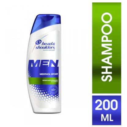 SHAMPOO DE CUIDADOS COM A RAIZ HEAD & SHOULDERS MEN MENTHOL SPORT 200ML