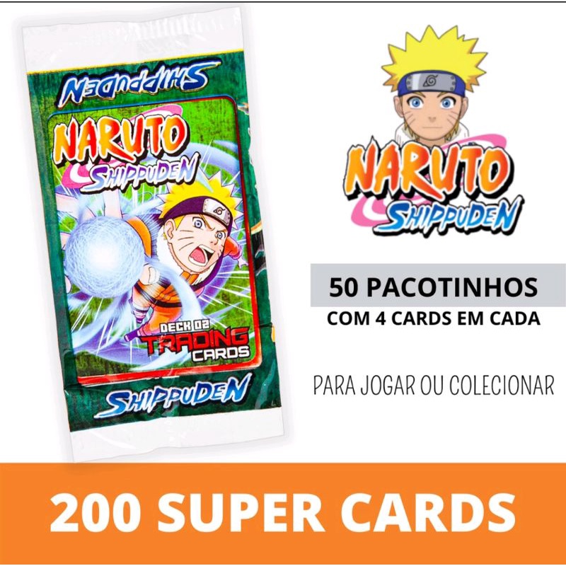 200 CARDS / CARTINHAS NARUTO = 50 Pacotinhos. Card Game/Trading Card