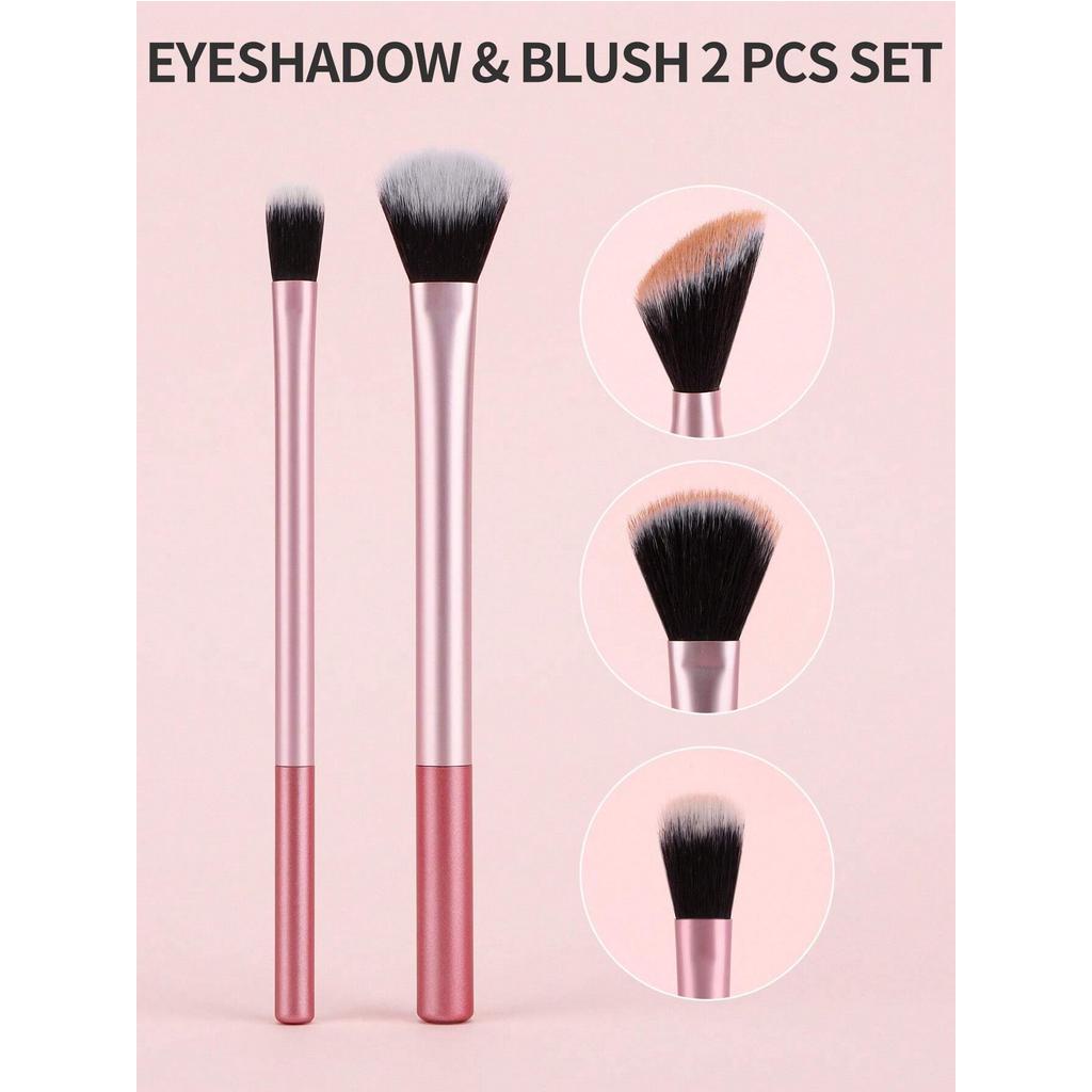 2pcs Eyeshadow & Contour Brush Set Pincéis Cosméticos Para Maquiagem Dos Olhos Ferramentas De Beleza