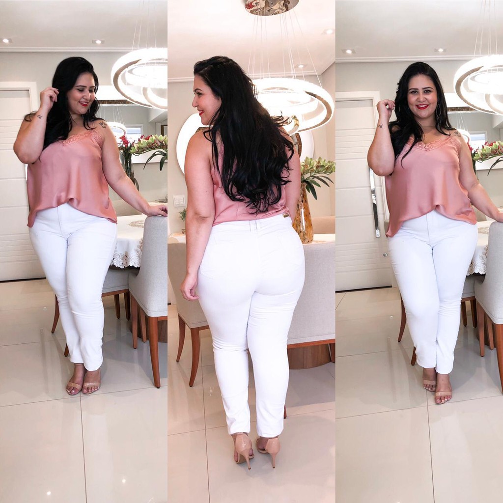 calça jeans feminina cintura alta 46