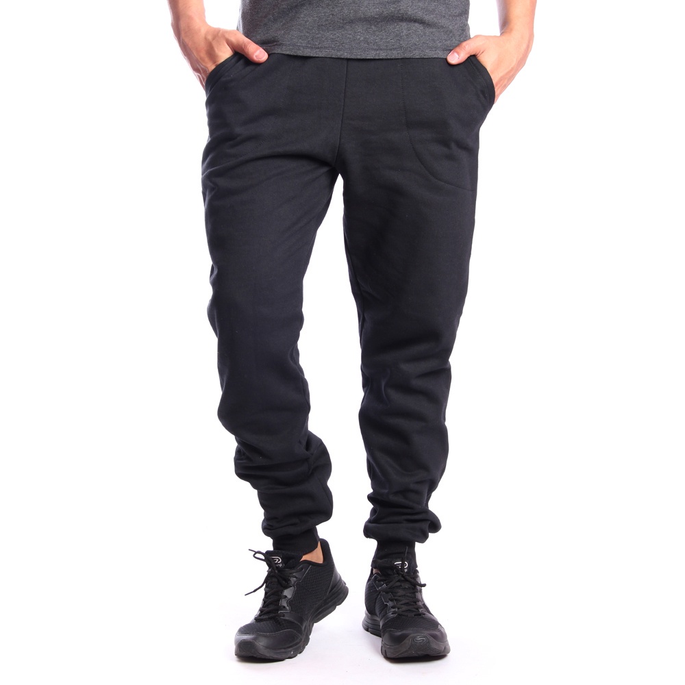 Calça Ox Silver Moletom Flanelada com Punho Casual Masculina