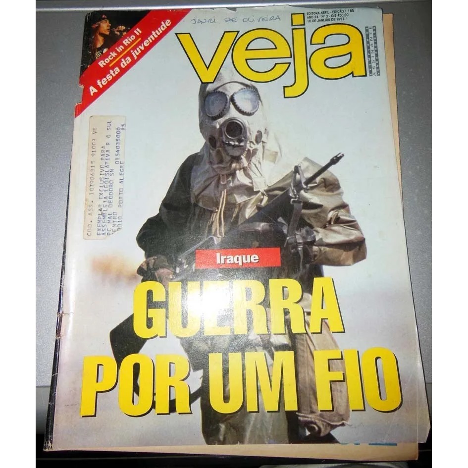 Revista Veja 1165 Rock In Rio Il Guerra Iraque - 16 Jan 1991 - Ler Descrição