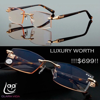 Óculos de leitura Rectangular corte de diamante Ultraleve Negocio Moda luxos para masculino feminino +0.75 a +4.0