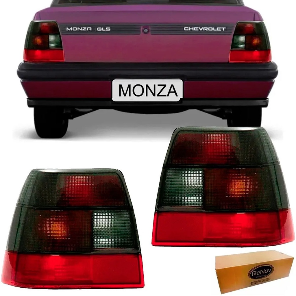 Par Lanterna Traseira Gm Monza Tubarão 1991 1992 1993 1994 1995 1996 Fumê