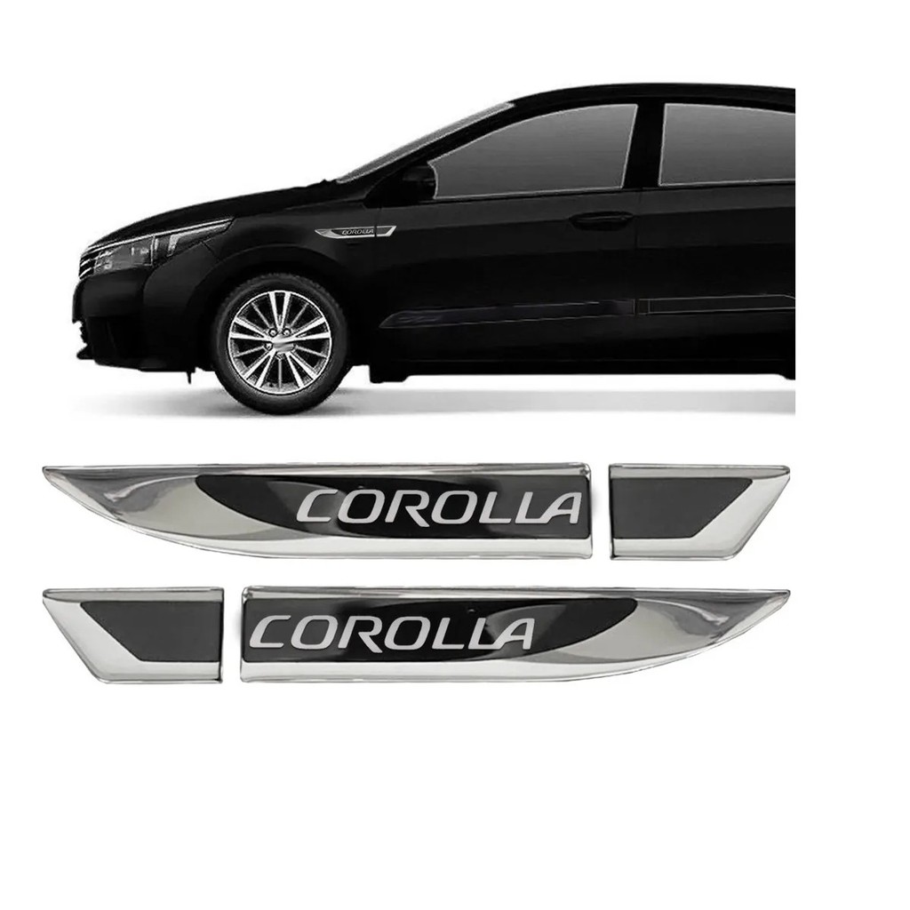 Par Emblema Lateral Paralama Porta Corolla 2008 2009 2010 2011 2012 2013 2014 2015 2016 2017 2018 2019 Imperdível