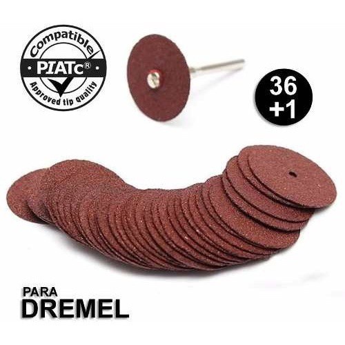 Kit 36 Mini Disco De Corte Ferro P/ Micro Retifica 420 Dremel + 1 Haste