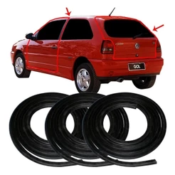 Kit 2 Borrachas De Porta + 1 da Mala Gol Bola G2 95 96 97 98 99 00 Gol G3 01 02 03 04 05 06 07