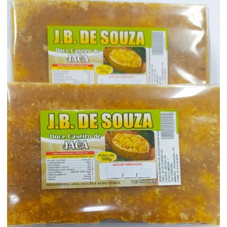 Doce Rapadura de Jaca Caseiro em barra 500G - 02 Unid