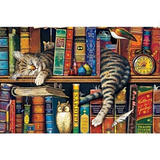 Quebra-Cabeça 1000 Peças –O Gato Frederick the Literate, Os Gatos de Charles Wysocki | Com Pôster | Adulto e Infantil em Oferta na Shopee
