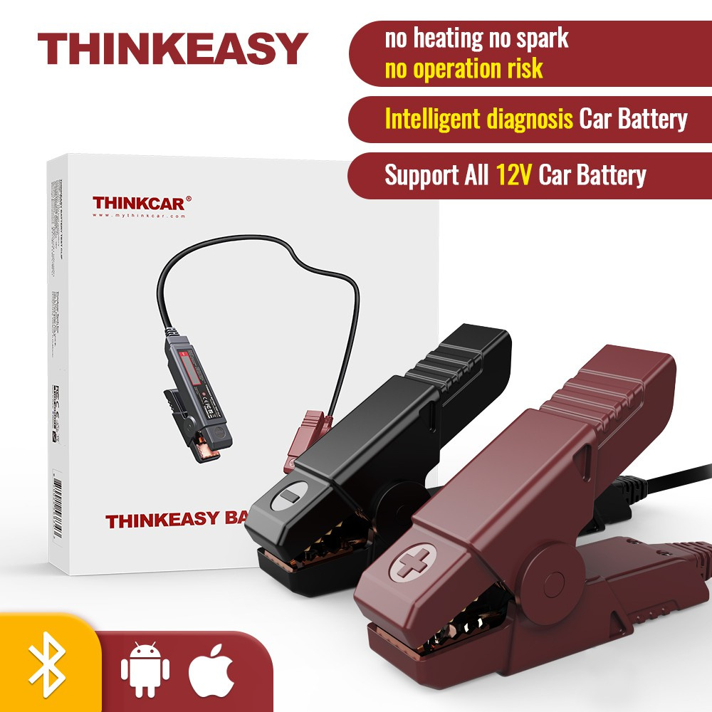 THINKCAR Novo Testador De Bateria Veicular Thinkeasy Bluetooth 12V 2000CCA Teste Ferramentas De Cricut De Carregamento Diagnóstico Automóvel