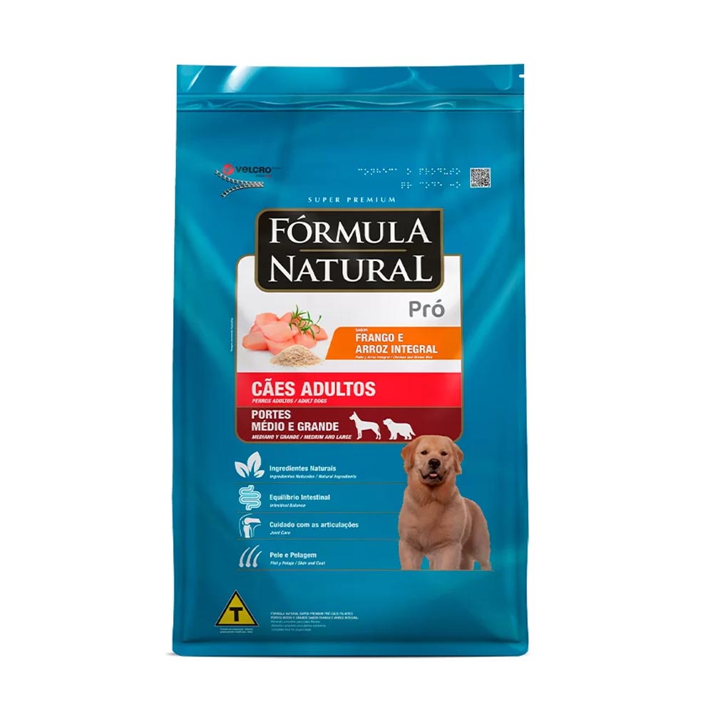 Ração Fórmula Natural Pró Cães Adultos Raças Médias e Grandes ? 15Kg em Oferta na Shopee