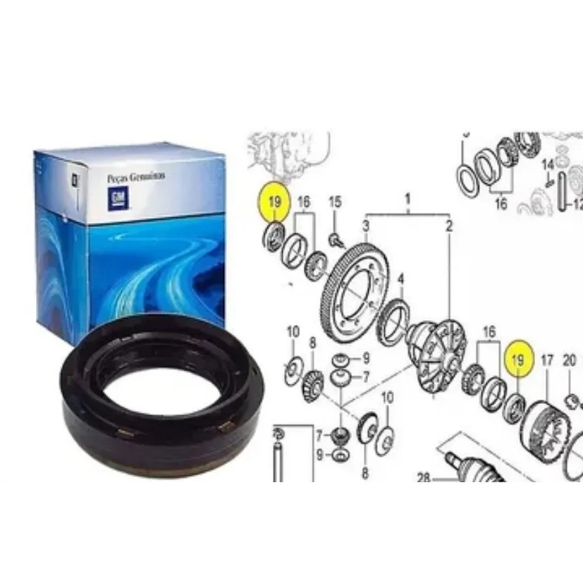 Retentor caixa marcha Agile Onix Cobalt Corsa Spin 24586650  