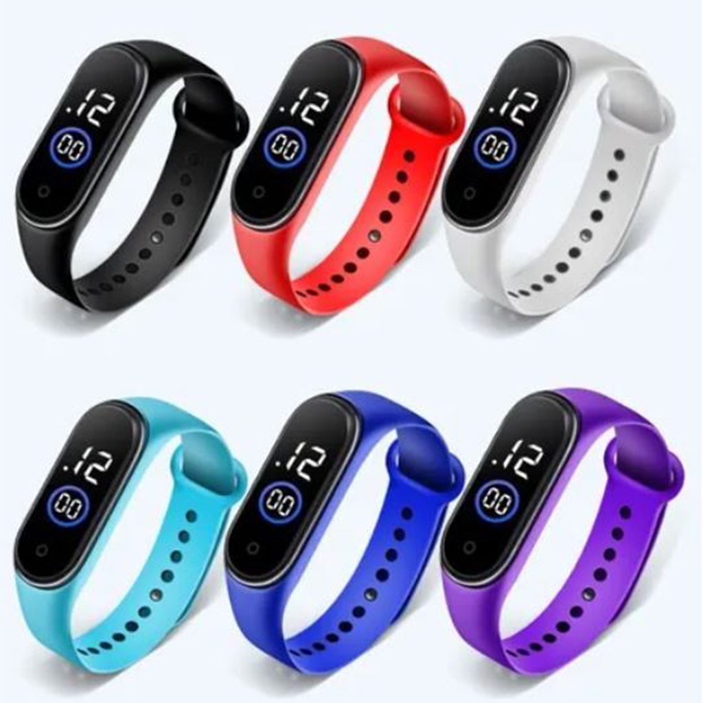 Relógio M4 digital led Esportivo A prova água feminino masculino em Oferta na Shopee