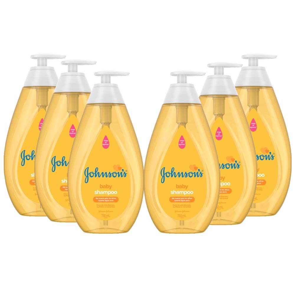 KIT 6 Shampoos Johnson's Baby Regular 750ml em Oferta na Shopee
