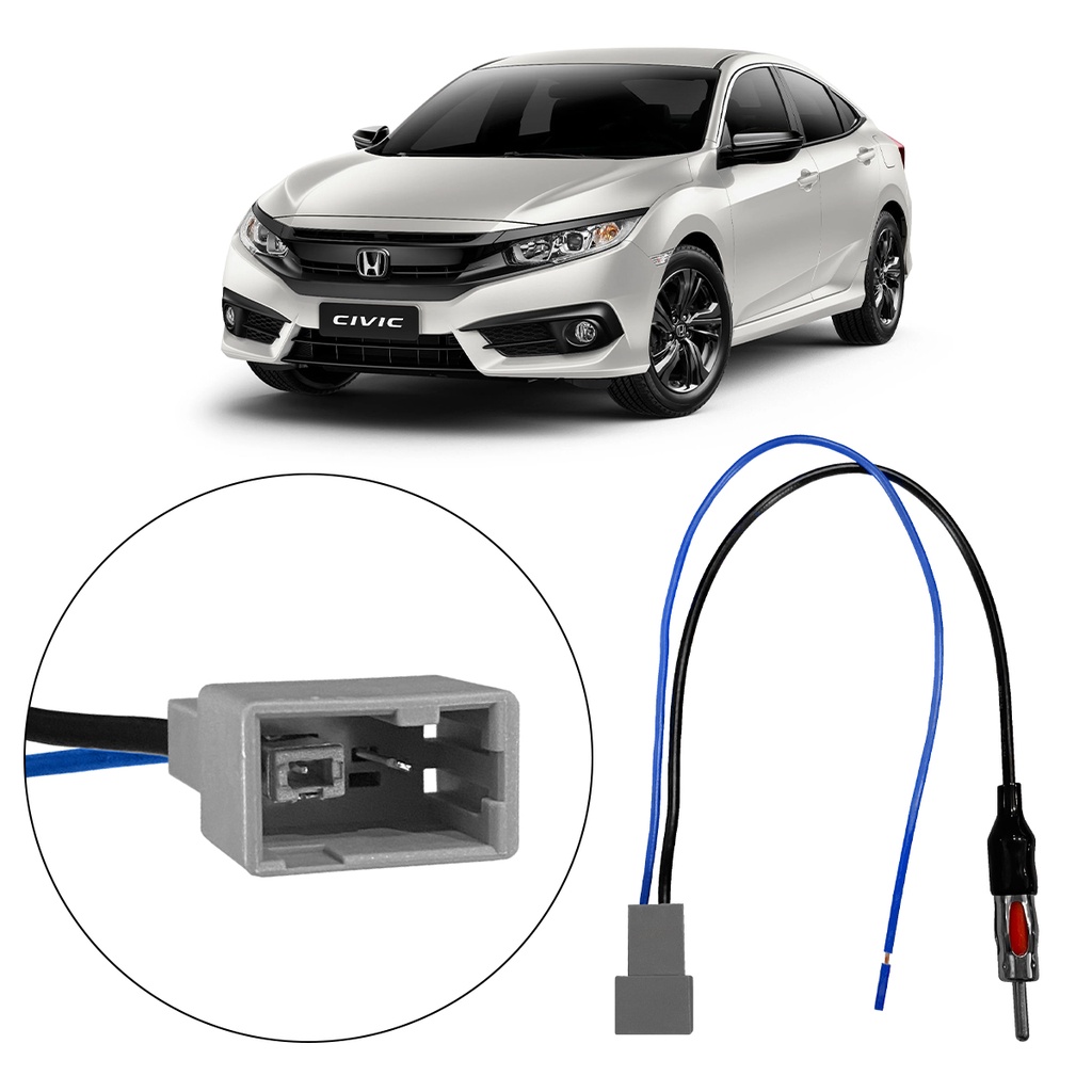 Chicote para Cd Rádio Central Multimídia Dvd Honda Civic Fit New Civic Cvr