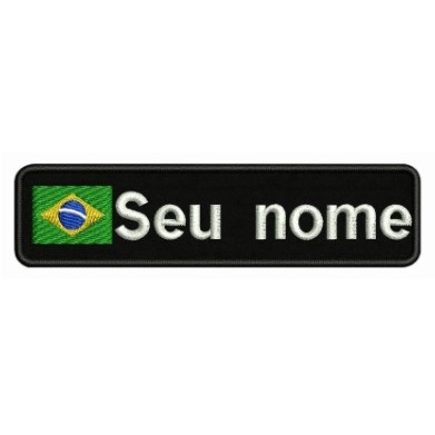 Patch Bordado - Tarja Bandeira Brasil + SEU NOME em Oferta na Shopee