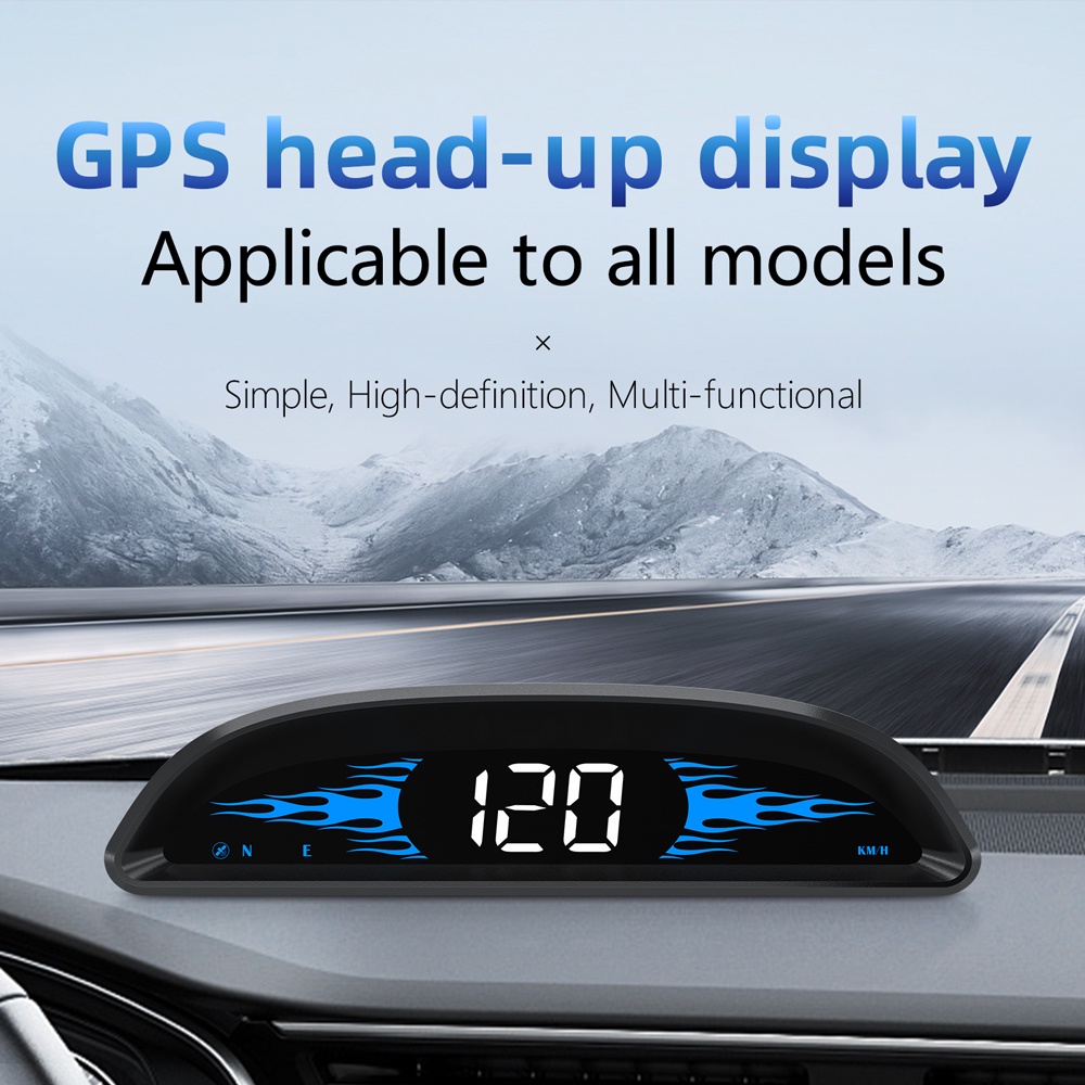 HUD Carro Universal Head Up Display Digital GPS Velocímetro Overspeed Alarme KM/h MPH RPM Medidor Para Todos Os Carros