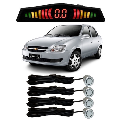 Sensor De Estacionamento Ré Corsa Todos Os Modelos Prata em Oferta na Shopee