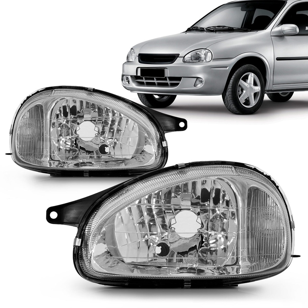 Farol Corsa 2001 2002 2003 2004 2005 2006 2007 2008 2009 2010 Carcaça Preta