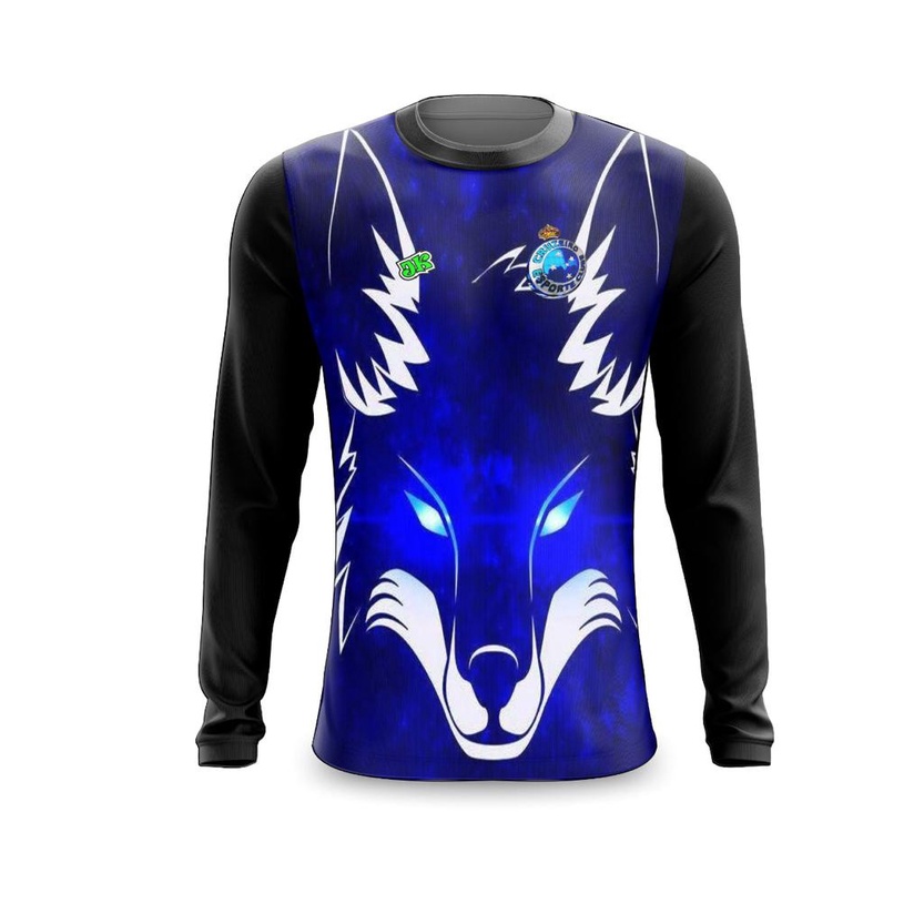 Camiseta De Pesca Manga Longa Masculina Futebol Time Cruzeiro