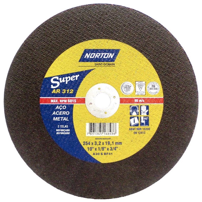 Disco de Corte 12 POL com Furo de 3/4 POL AR312 NORTON em Oferta na Shopee