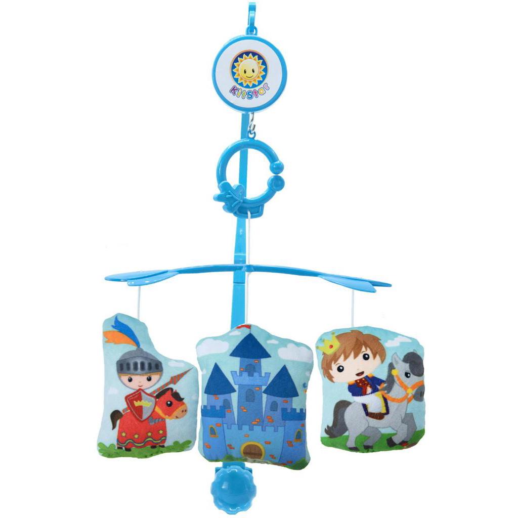 Móbile Musical Príncipe Pelúcia Azul Meninos Para Berço Bebê e Carrinho De Corda Kitstar