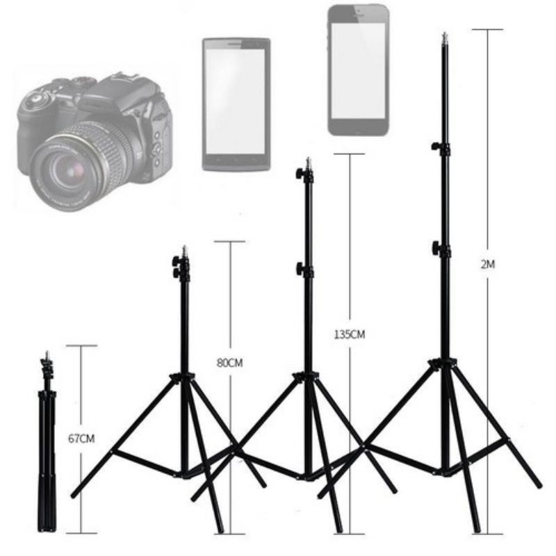 Tripé 2,10m Profissional Ring Light Youtuber Suporte Celular