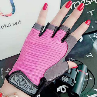 Bicicleta Equitação Luvas De Meio Dedo Para Mulheres Antiderrapante Estilo Ao Ar Livre Lev...
