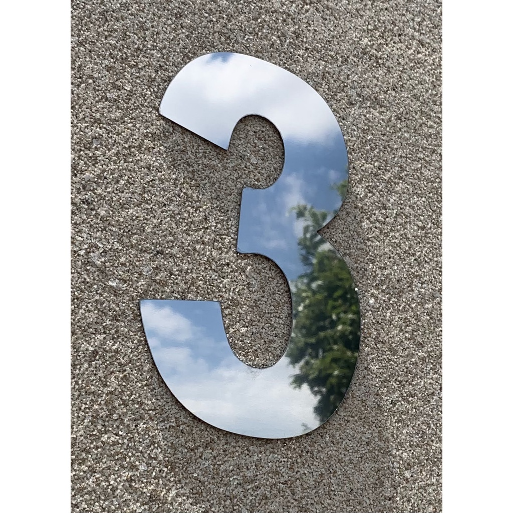 Números Residencial 20cm Aço Inox Brilhante Corte A Laser em Oferta na Shopee