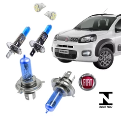 Kit Lampada Farol Super Branca Novo Uno Vivace W.s 2010 A 2017 + Brinde PROMOÇÃO SHOPEE