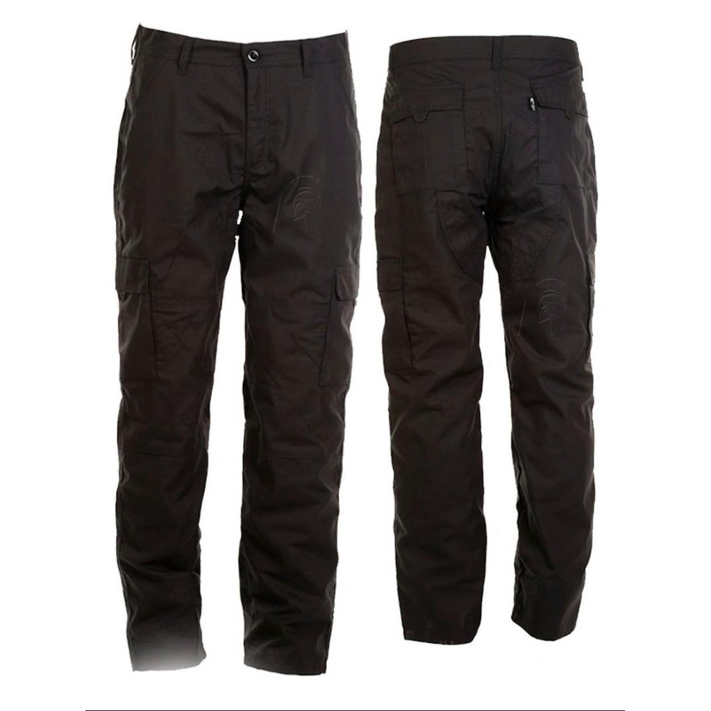 Calça cargo preta ripstop policial tatica paraquedismo 6 bolsos trilha e pesca