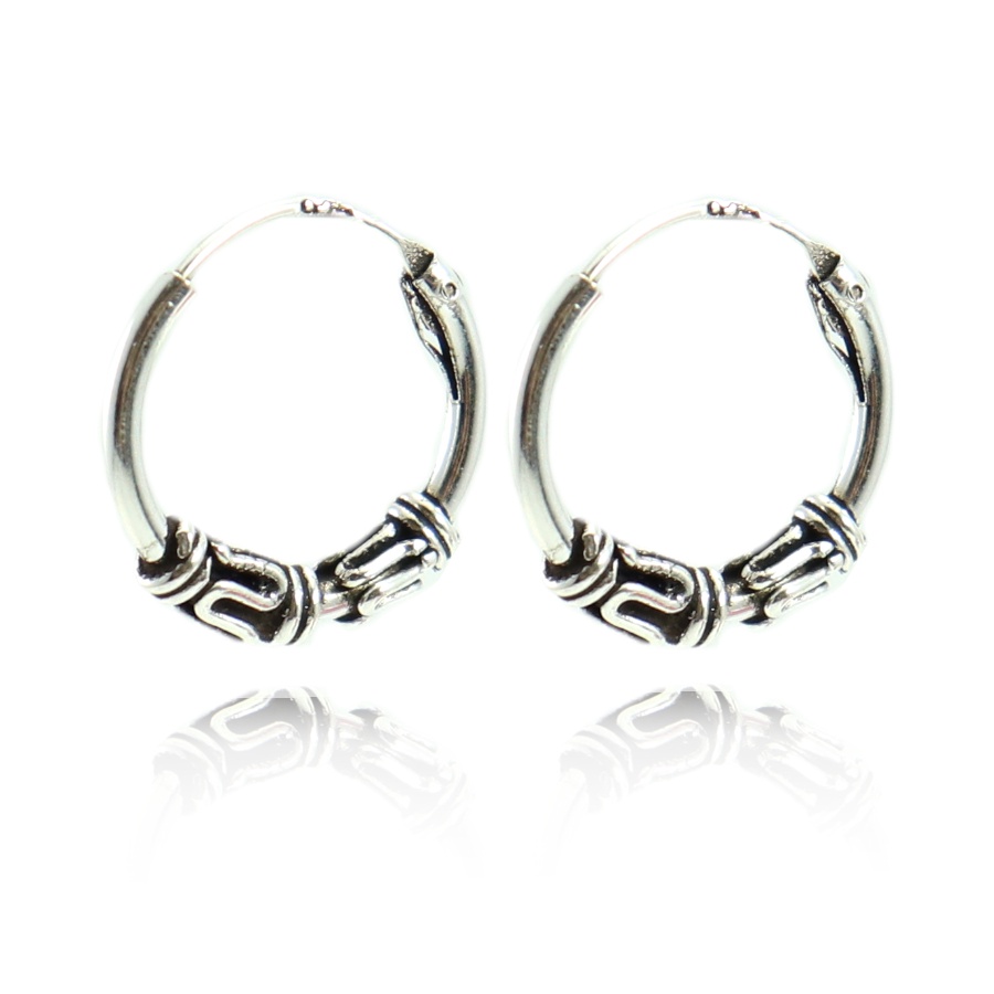 Brinco Bali Argola Tribal Prata Legitima 925 em Oferta na Shopee