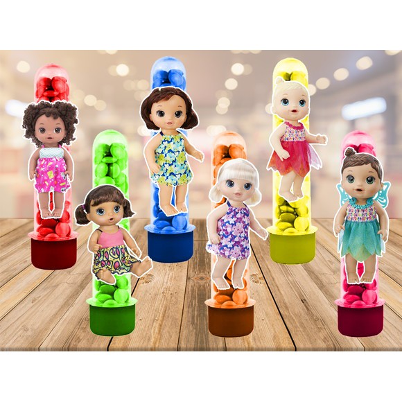 baby alive - apliques para tubetes - 50 unidades