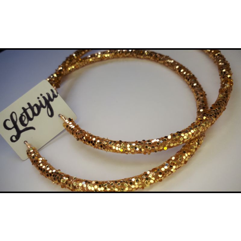 Kit 3 Brincos Argola Brilho paetê lantejoula strass brinco estiloso