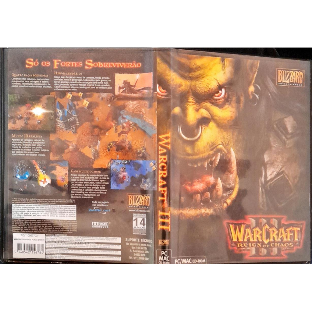 Dvd Original Warcraft Reign Of Chaos Blizzard