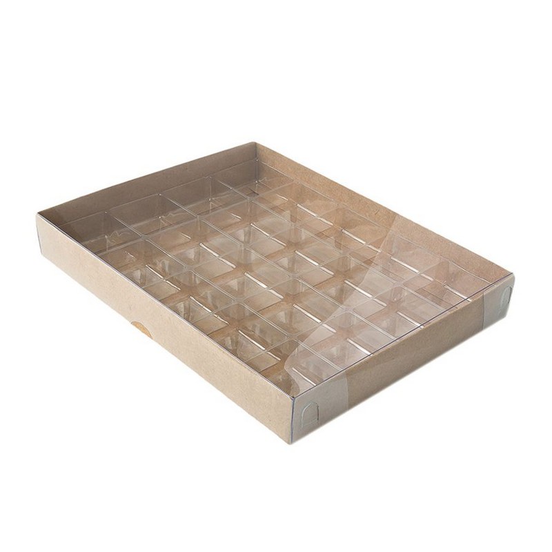 Caixa 20 Doces com Berço Tampa Transparente Nº 1 (19,5cm x 15,5cm x 3cm) Kraft 10 unid Assk Rizzo em Oferta na Shopee