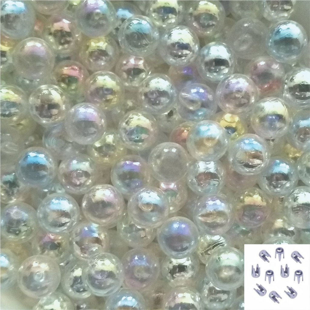 Pérola Furta-cor Com Rebite Pérola Sem Furo Pérola 6mm 200 Unidades Pérola Inteira para Rebite em Oferta na Shopee