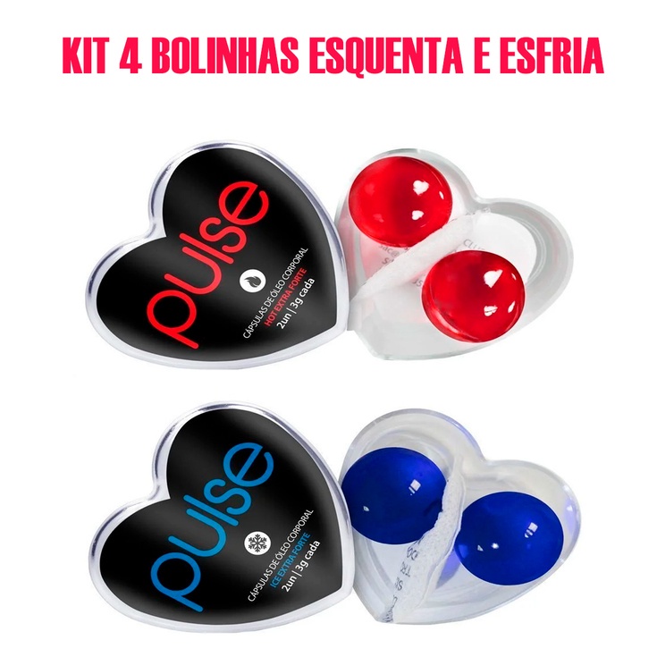 Kit Bolinhas Explosivas Pulse Esquenta E Esfria Com 4 Unidades Lubrificante Intimo Sex Shop 7336