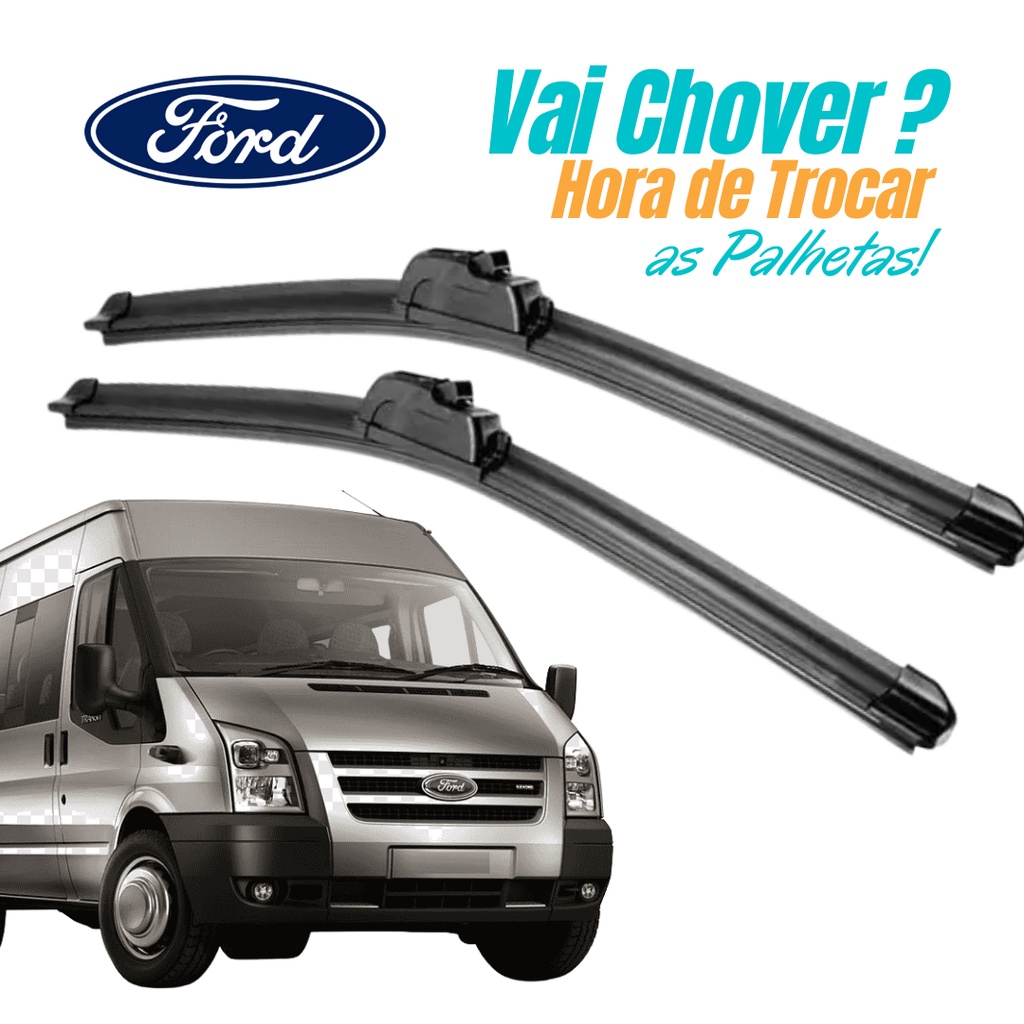 Par de Palheta Limpador Parabrisa Ford Transit 2009 2010 2011 2012 2013 a 2019