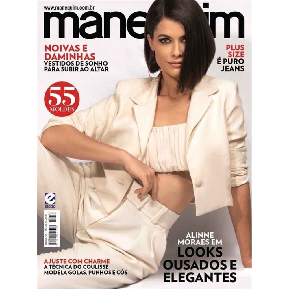 Revista Manequim - Alinne Moraes em Looks Ousados e Elegantes N° 747