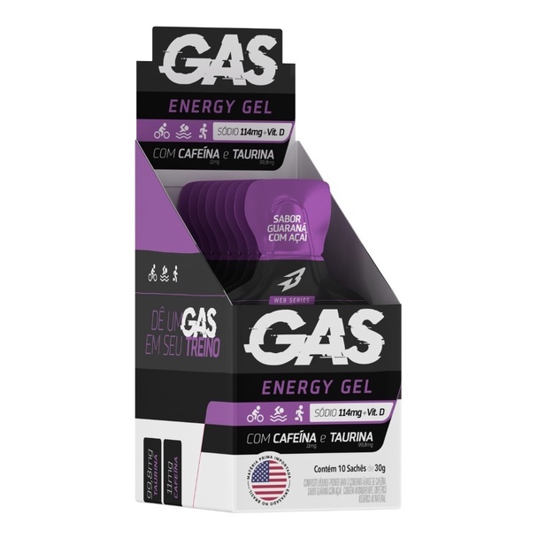 Gel Energético Carbo Gel Gas Energy Cx 10 Sachês Bodyaction em Oferta na Shopee