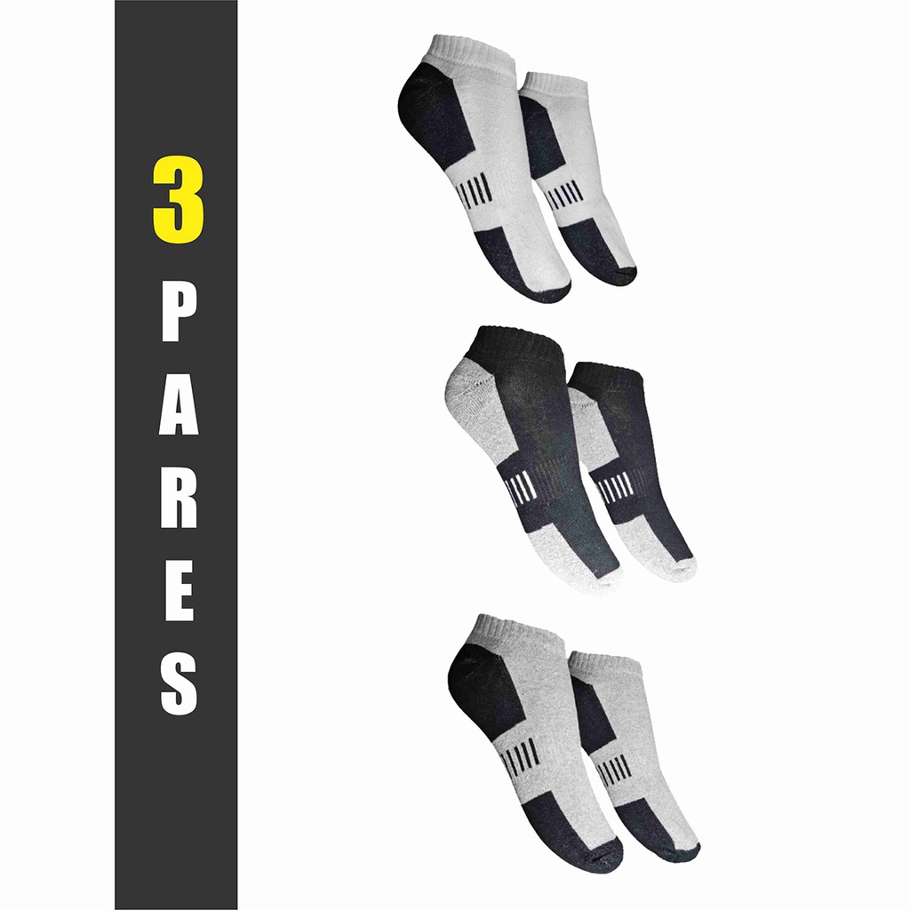 Kit 3 Pares De Meia Prime Masculina Cano Curto Invisível Algodão
