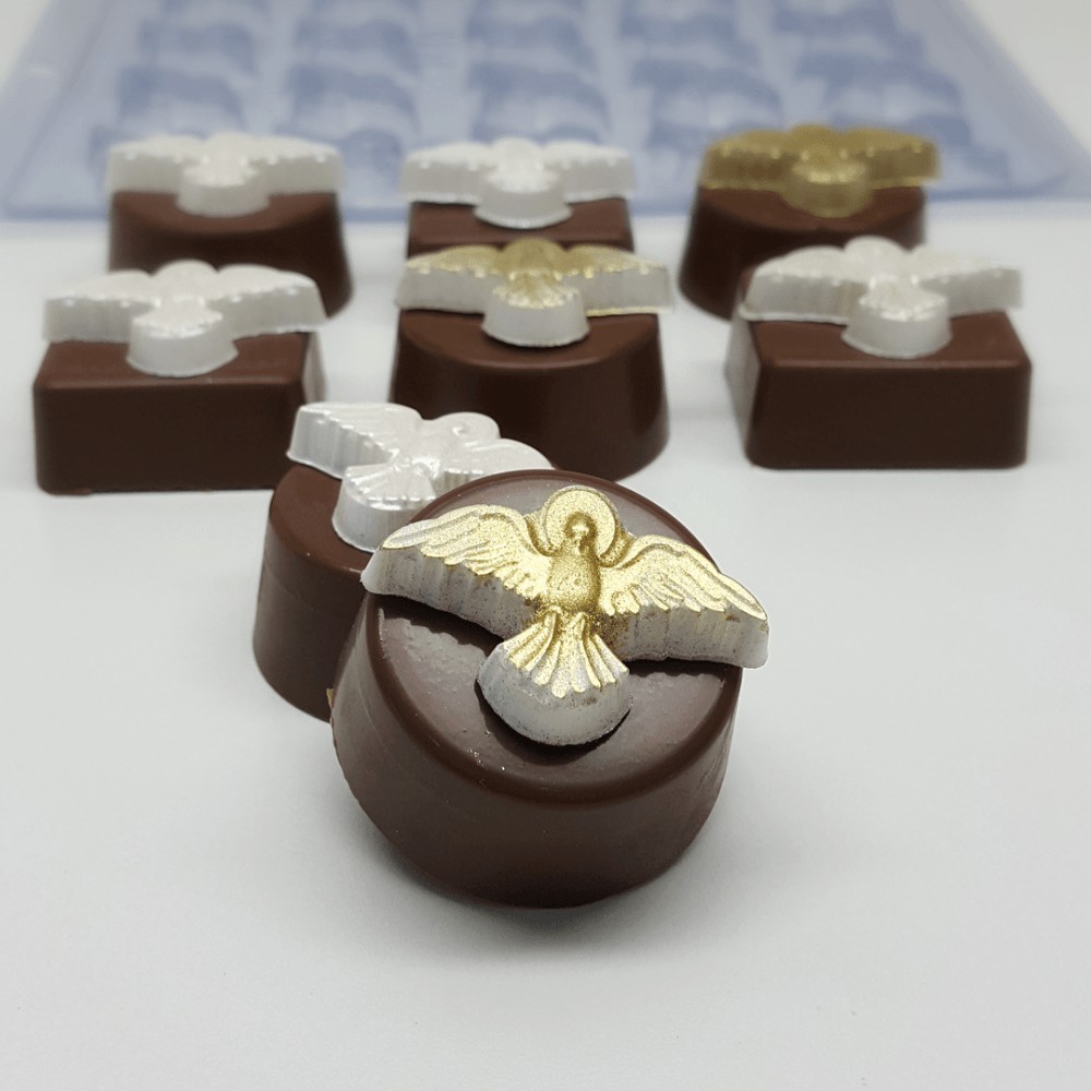 Forma Simples  Divino Espírito Santo 9750 - (G4) em Acetato BWB Para Bombom e Doces de Chocolate. - Home & Living