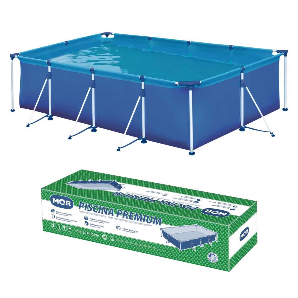 Piscina Retangular 5000 Litros Estruturada Premium Mor em Oferta na Shopee