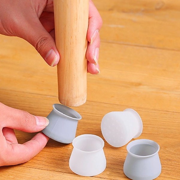 OFERTA Conjunto C/4 Protetores Silicone Mesa Cadeira Redondo E Quadrado Proteger o piso