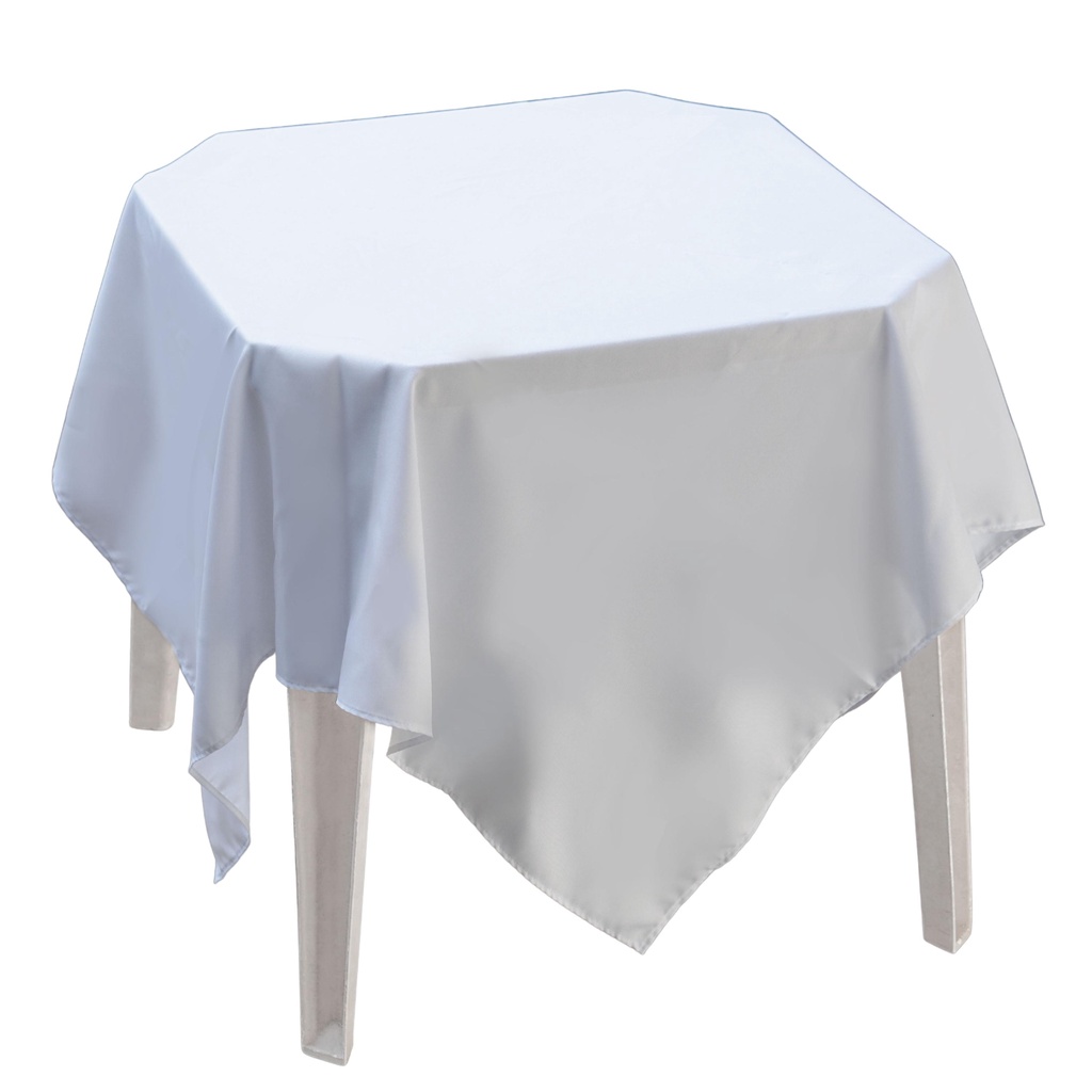 Toalha de Mesa Quadrada 1,50m Tecido Oxford Liso Branco com Bainha para ...