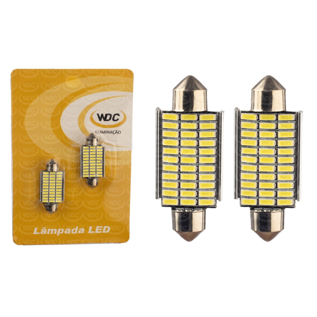 PAR LÂMPADA LED UNIVERSAL TORPEDO 41MM 33 LEDS 4014 em Oferta na Shopee